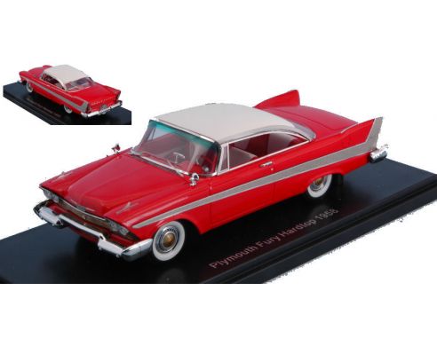 Neo Scale Models NEO46087 PLYMOUTH FURY HARD TOP 1958 RED/WHITE 1:43 Modellino