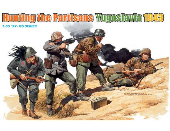 Dragon D6491 HUNTING THE PARTISAN YUGOSLAVIA 1943 KIT 1:35 Modellino