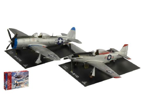 Italeri IT35102 P47 N AND P51 D WAR THUNDER KIT 1:72 Modellino