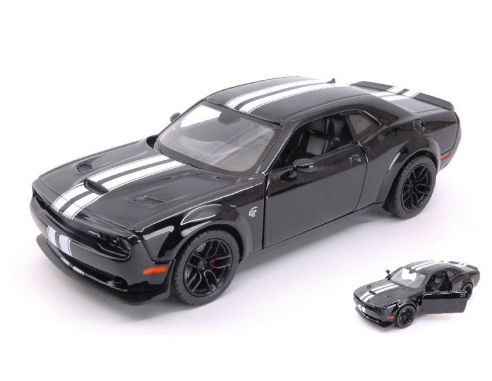 Motormax MTM79350BK DODGE CHALLENGER SRT 2018 HELLCAT WIDE-BODY BLACK 1:24 Modellino