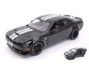 Motormax MTM79350BK DODGE CHALLENGER SRT 2018 HELLCAT WIDE-BODY BLACK 1:24 Modellino