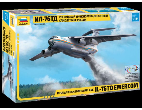 Zvezda Z7029 IL-76 TD RUSSIAN MINISTRY OF EMERGENCY KIT 1:144 Modellino