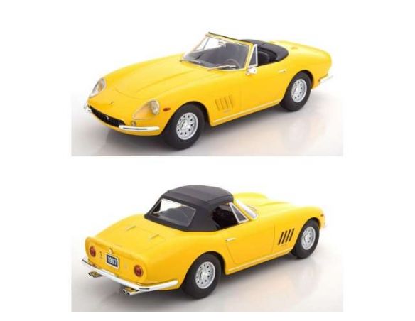 KK Scale KKDC180232 FERRARI 275 GTS/4 NART SPYDER ALLOY RIMS 1967 YELLOW 1:18 Modellino