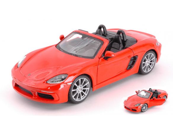 BBURAGO BU21087O PORSCHE 718 BOXSTER CABRIOLET ORANGE 1:24 Modellino