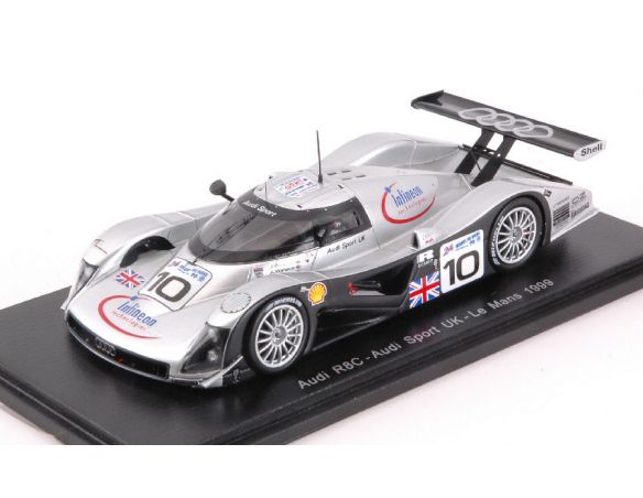 Spark Model S1809 AUDI R8C N.10 DNF LM 1999 J.WEAVER-A.WALLACE-P.McCARTHY 1:43 Modellino