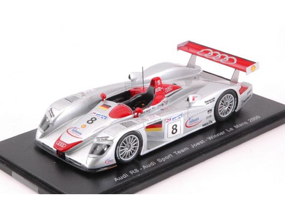 Spark Model S43LM00 AUDI R8 N.8 WINNER LM 2000 T.KRISTENSEN-E.PIRRO-F.BIELA 1:43 Modellino