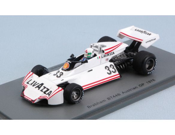 Spark Model S7103 BRABHAM BT44B LELLA LOMBARDI 1976 N.33 12th AUSTRIAN GP 1:43 Modellino