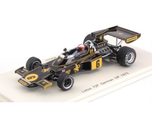 Spark Model S7129 LOTUS 72F J.WATSON 1975 DNF GERMAN GP 1:43 Modellino