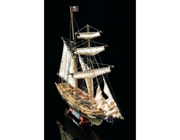 Mini Mamoli MV82 BLACKBEARD Corsair's Sloop 1:57 Kit Navi in Legno Box Rovinato