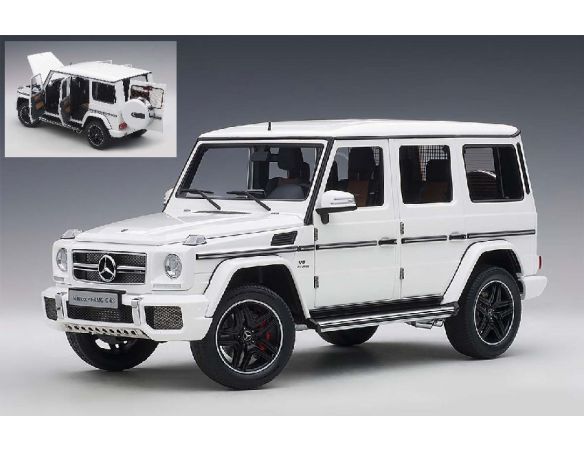 Auto Art / Gateway AA76321 MERCEDES AMG G 63 2017 GLOSS WHITE FULL OPENINGS 1:18 Modellino