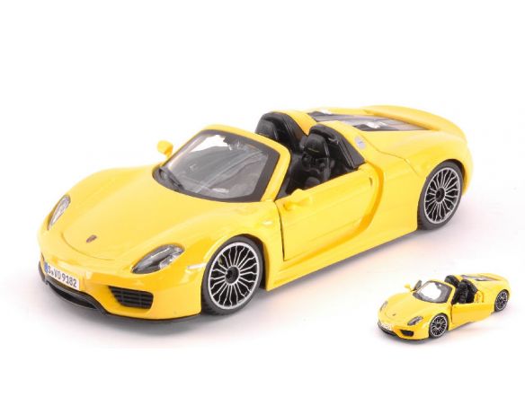 BBURAGO BU21076Y PORSCHE 918 SPYDER 2013 YELLOW 1:24 Modellino