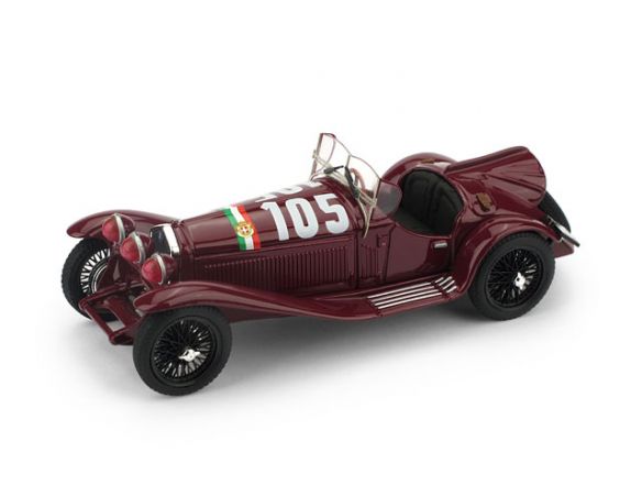 Brumm BM0078B ALFA ROMEO 2300 N.105 ACCIDENT MM 1932 T.NUVOLARI-G.B.GUIDOTTI 1:43 Modellino