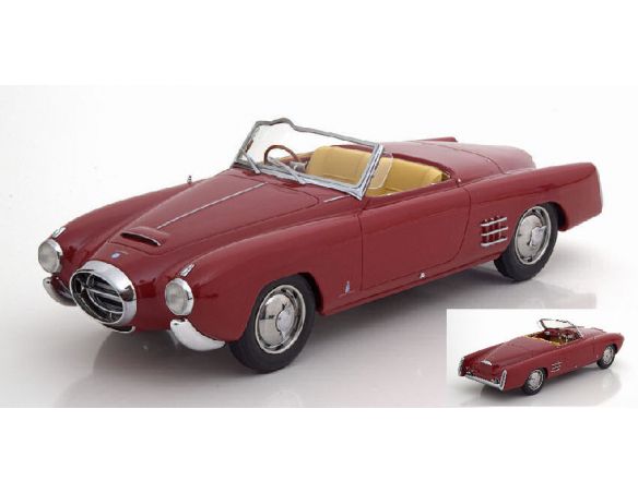 BOS MODEL BOS263 LANCIA AURELIA PF 200 C SPIDER DARK RED 1:18 Modellino