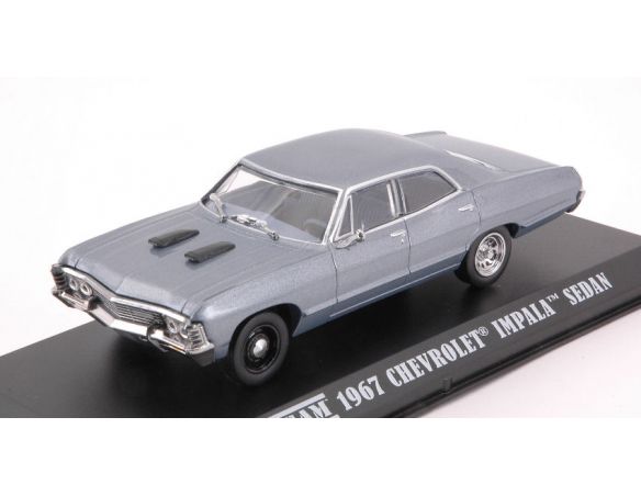 Greenlight GREEN86527 CHEVROLET IMPALA SPORT SEDAN 1967 THE A TEAM 1983-87 SERIES GREY 1:43 Modellino