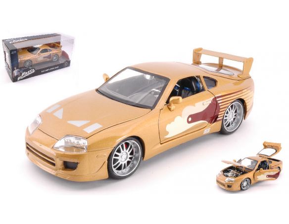 JADA TOYS JADA99540 SLAP JACK S TOYOTA SUPRA  FAST & FURIOUS GOLD 1:24 Modellino