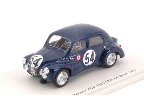Spark Model S5211 RENAULT 4CV 1063 N.54 27th LM 1951 J.LECAT-H.SENFFTLEBEN 1:43 Modellino