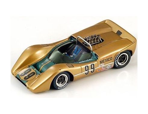 Tecnomodel TMD1856D MCLAREN M6B USRRC N.99 DNF LAGUNA SECA 1968 MOISES SOLANA 1:18 Modellino