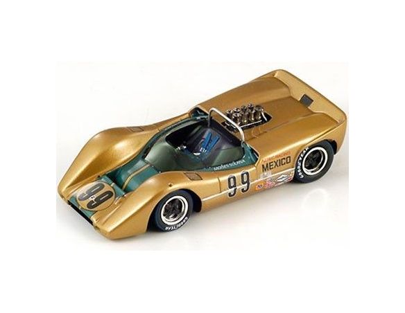 Tecnomodel TMD1856D MCLAREN M6B USRRC N.99 DNF LAGUNA SECA 1968 MOISES SOLANA 1:18 Modellino