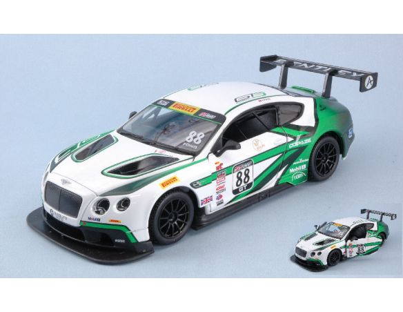 BBURAGO BU28008A BENTLEY CONTINENTAL GT3 PIRELLI WORLD CHALL.2017 N.88 ADDERLY FONG 1:24 Modellino