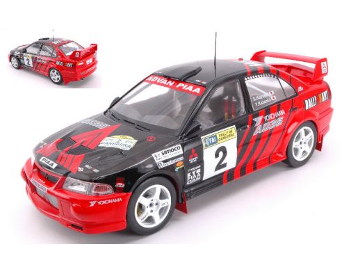 Triple 9 T9-1800210 MITSUBISHI LANCER EVO VI N.2 WINNER CAMBERRA 1999 KATAOKA-H.AYASHI 1:18 Modellino
