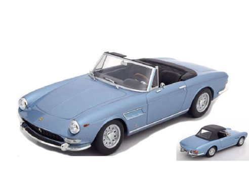 KK Scale KKDC180243 FERRARI 275 GTS PININFARINA SPYDER 1964 LIGHT BLUE METALLIC 1:18 Modellino