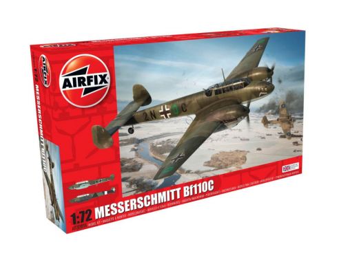 Airfix AX3080A MESSERSCHMITT BF110C/D KIT 1:72 Modellino