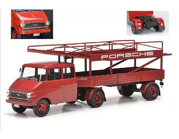 Schuco SH0084 OPEL RACE TRANSPORTER PORSCHE 1:18 Modellino