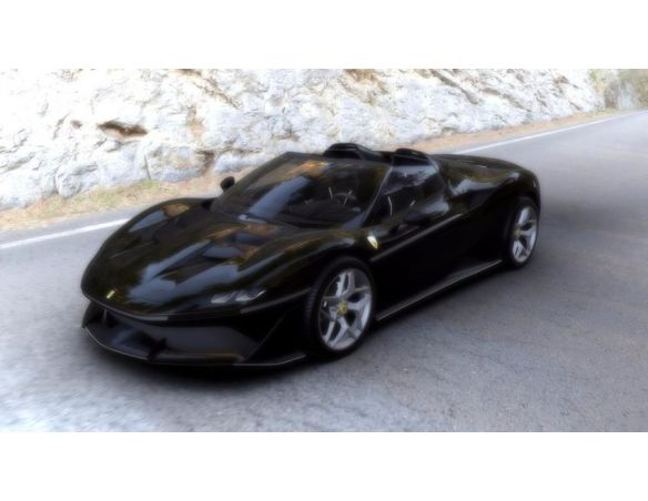 Looksmart LS485F FERRARI J50 DAYTONA BLACK W/GREY CORSA WHEELS 1:43 Modellino