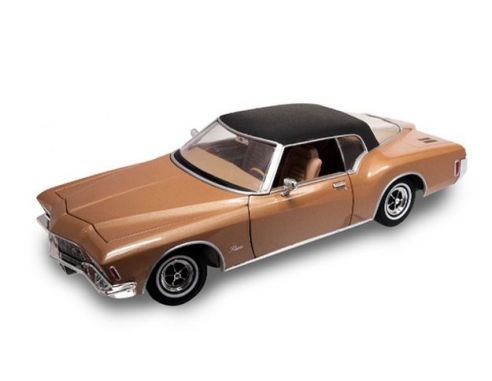 Hot Wheels LDC92558BN BUICK RIVIERA GS 1971 W/VINYL TOP BROWN 1:18 Modellino