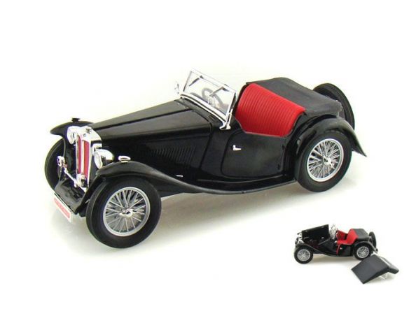 Hot Wheels LDC92468BK MG MIDGET TC 1947 BLACK 1:18 Modellino