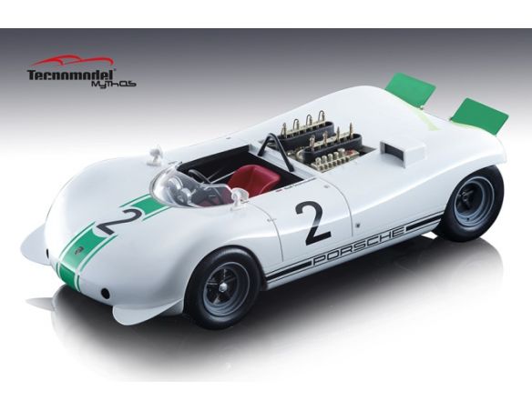 Tecnomodel TMD1884C PORSCHE 909 BERGSPYDER N.2 2nd MONT VENTOUX 1968 ROLF STOMMELEN 1:18 Modellino