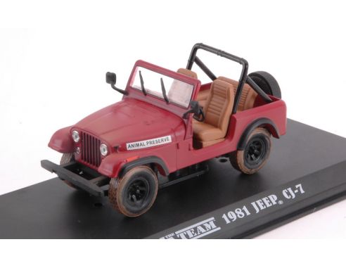 Greenlight GREEN86528 JEEP CJ-5 A-TEAM (1983-87 TV SERIES) RED 1:43 Modellino