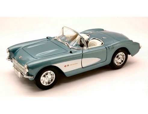 LUCKY DIE CAST LDC24201LB CHEVROLET CORVETTE 1967 SILVERBLUE 1:24 Modellino