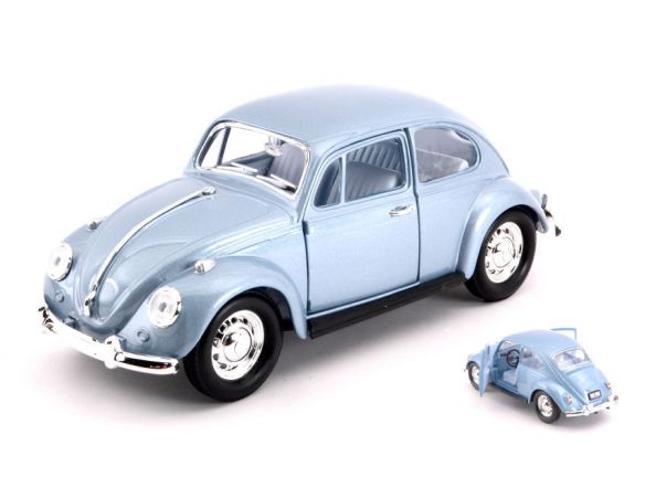 LUCKY DIE CAST LDC24202BL VW BEETLE 1967 METALLIC BLUE 1:24 Modellino