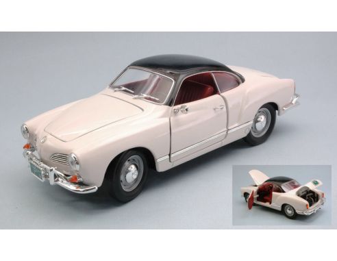 Hot Wheels LDC92198W VW KARMANN GHIA 1966 LIGHT CREAM W/BLACK ROOF 1:18 Modellino