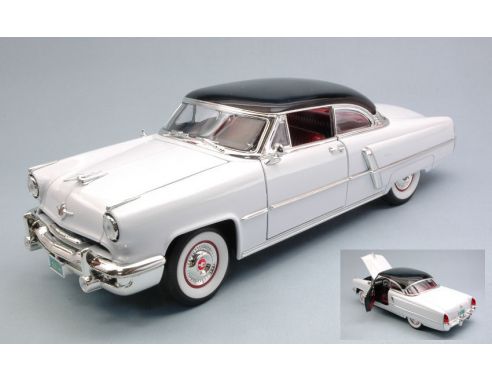LUCKY DIE CAST LDC92808W LINCOLN CAPRI 1952 WHITE W/BLACK ROOF 1:18 Modellino