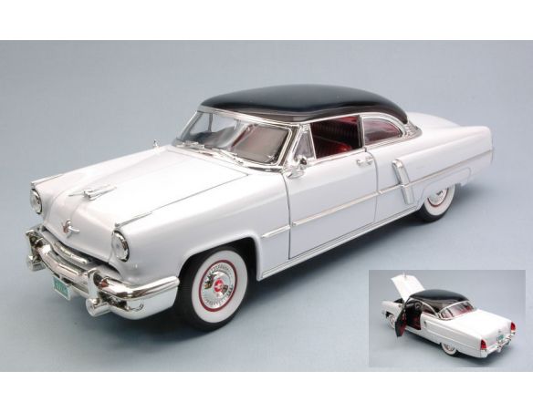 LUCKY DIE CAST LDC92808W LINCOLN CAPRI 1952 WHITE W/BLACK ROOF 1:18 Modellino
