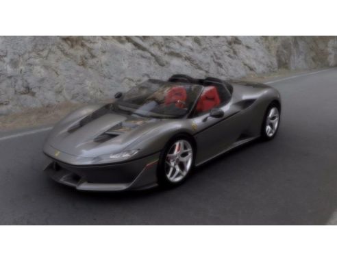 Looksmart LS18016D FERRARI J50 MET.GREY W/SILVER WHEELS C/VETRINA 1:18 Modellino