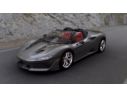 Looksmart LS18016D FERRARI J50 MET.GREY W/SILVER WHEELS C/VETRINA 1:18 Modellino