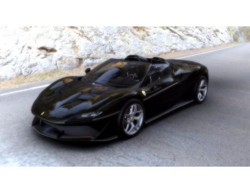 Looksmart LS18016F FERRARI J50 DAYTONA BLACK W/CORSA GREY WHEELS C/VETRINA 1:18 Modellino