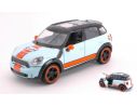 Motormax MTM79653 MINI COOPER S COUNTRYMAN GULF LIGHT BLUE ORANGE 1:24 Modellino