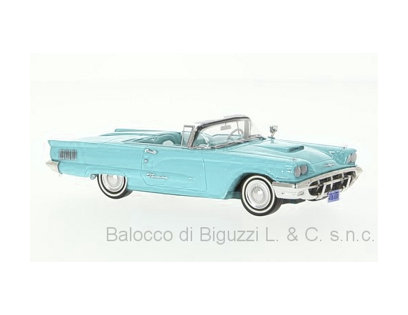 Neo Scale Models NEO46057 FORD THUNDERBIRD CONVERTIBLE 1960 LIGHT BLUE 1:43 Modellino