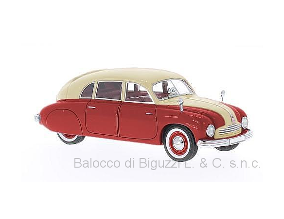 Neo Scale Models NEO46162 TATRA T600 TATRAPLAN 1948 RED CREAM 1:43 Modellino