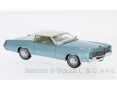 Neo Scale Models NEO49562 CADILLAC ELDORADO COUPE 1967 MET.TURQUOISE/WHITE 1:43 Modellino