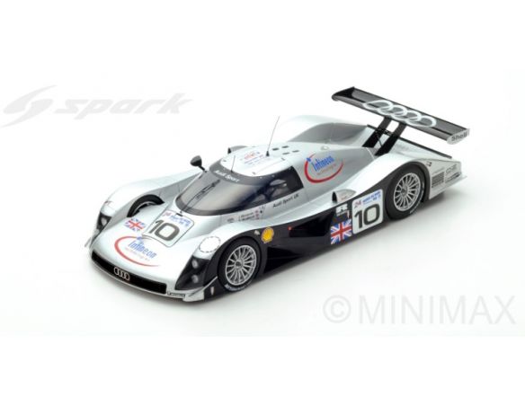 Spark Model S18340 AUDI R8C N.10 DNF LM 1999 A.WALLACE-J.WEAVER-P.McCARTHY 1:18 Modellino
