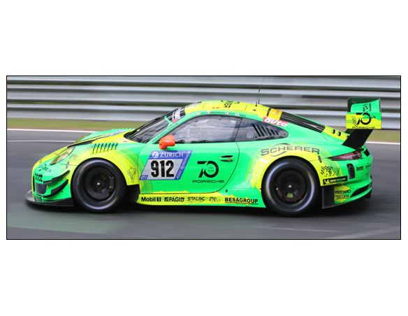 Spark Model S18SG027 PORSCHE 911 GT3 R N.912 WINNER 24 H NURBURGRING 2018 LIETZ-PILET-TANDY-M Modellino