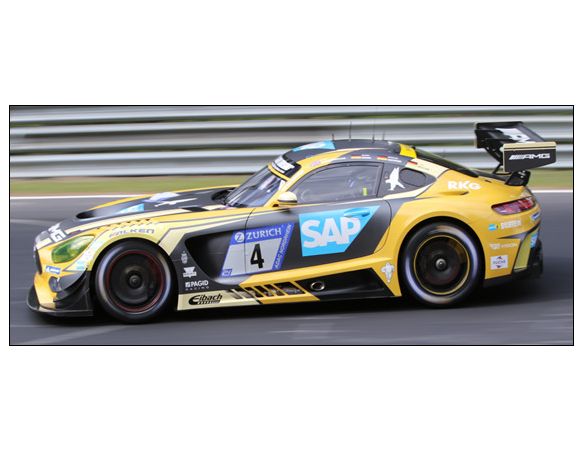 Spark Model S18SG028 MERCEDES GT3 N.4 2nd 24 H NURBURGRING 2018 ENGEL-METZGER-MULLER-CR. Modellino