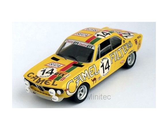 Trofeu TFRRBE01 BMW 2800 CS N.14 CAMEL 24h SPA 1972 TOUSSAINT-HAXHE 1:43 Modellino