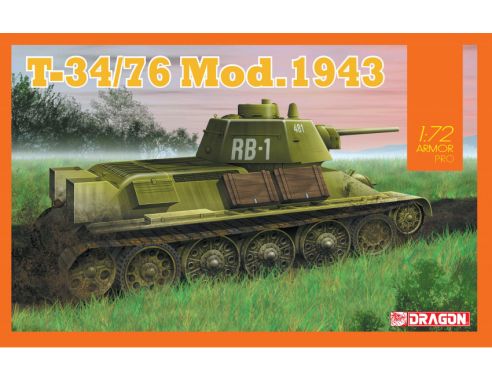 Dragon D7596 T34/76 MOD.1943 KIT 1:72 Modellino