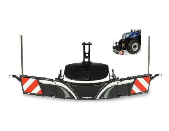 Universal Hobbies UH5372 PARAURTI DI SICUREZZA TRACTOR BUMPER SAFETYWEIGHT BLACK COLOR 1:32 Modellino